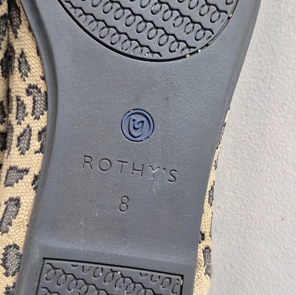 Rothy's The Loafer Spotted Leopard Print Round Toe Slip-On Flats Shoes - Size 8* - Picture 15 of 16